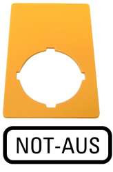 Знак, аварийная остановка , желтый, ГхШ = 50x33mm , аварийный останов (M22-XZK-D99) арт.216471