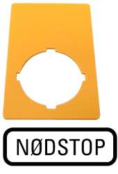 Знак, аварийная остановка , желтый, ГхШ = 50x33mm , NODSTOP (M22-XZK-DK99) арт.216478