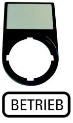 Шильдик "BETRIEB" с держателем 30х50, цвет черный (M22S-ST-D7) арт.216488