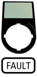 Шильдик "FAULT" с держателем 30х50, цвет черный (M22S-ST-GB8) арт.216498