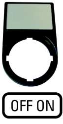 Шильдик "OFF-ON" с держателем 30х50, цвет черный (M22S-ST-GB10) арт.216499