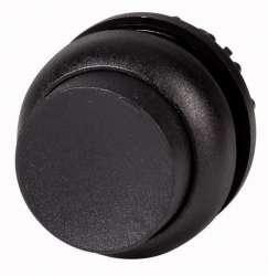 Головка кнопки выступающая без фиксации, цвет черный, черное лицевое кольцо (M22S-DH-S) арт.216637