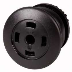 Головка кнопки грибовидная, с фиксацией, пустая, цвет черный, черное лицевое кольцо (M22S-DRP-S-X) арт.216761