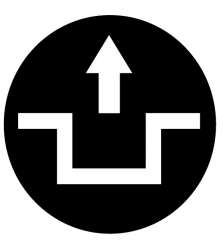 Кнопочный шильдик , плоский черный , разблокировка (M22-XD-S-X12) арт.218178