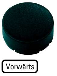 Кнопочный шильдик , выступающий черный ВПЕРЕД (M22-XDH-S-D15) арт.218235