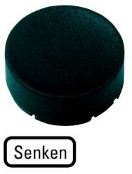 Кнопочный шильдик , выступающий черный , НИЖНИЙ (M22-XDH-S-D18) арт.218238