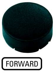Кнопочный шильдик , выступающий черный , FORWARD (M22-XDH-S-GB15) арт.218250