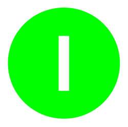 Кнопочный шильдик, грибовидный зеленый, I (M22-XDP-G-X1) арт.218254