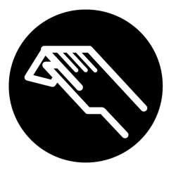 Кнопочный шильдик , черный , грибовидный, обозначение ручного режима (M22-XDP-S-X9) арт.218263