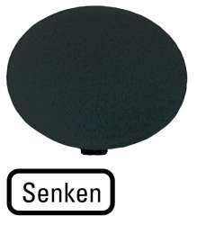 Кнопочный шильдик , черный , грибовидный , НИЖНИЙ (M22-XDP-S-D18) арт.218280