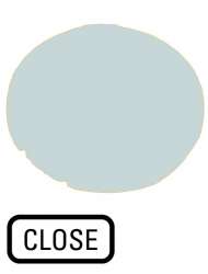 Линза в кнопки с подсветкой , плоская белая , ЗАКРЫТЬ (M22-XDL-W-GB2) арт.218330