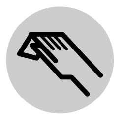 Линза для кнопок с подсветкой, выступающая белая, обозначеная ручного режима (M22-XDLH-W-X9) арт.218350