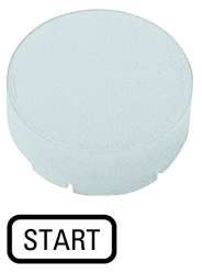Линза для кнопок с подсветкой, выступающая белая START (M22-XDLH-W-GB1) арт.218372