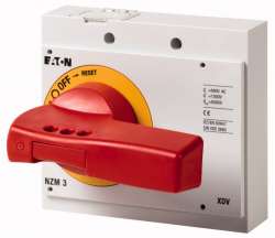 Поворотная ручка, красно-желтая, с замком, размер 3 (NZM3-XDVR) арт.260140