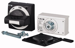 Поворотная ручка на дверь, цвет черный, ручка + привод + короткая ось, NZM1 (NZM1-XTVD-0) арт.279392