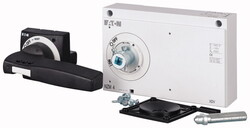 Поворотная ручка на дверь, цвет черный, ручка + привод + короткая ось, NZM4 (NZM4-XTVD-0) арт.279395