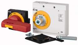 Поворотная ручка на дверь цвет красно-черный, ручка + привод + короткая ось, NZM3 (NZM3-XTVDVR-0) арт.279402