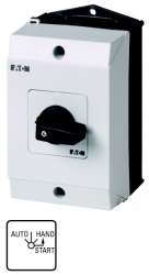 Переключатель, контакты: 4, 32 A, Передняя панель: AUTO-0-HAND<START, 45 °, без фиксации/с фиксацией, Монтаж на поверхность (T3-2-15907/I2) арт.290194