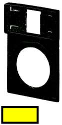 Держатель шильдика , пустой желтый цвет (Q25TGE-05) арт.63259