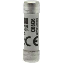 Предохранитель цилиндрический, 8 x 31 6A GG 400V AC арт.C08G6