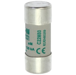Предохранитель цилиндрический, 22 x 58 80A AM 500V AC арт.C22M80