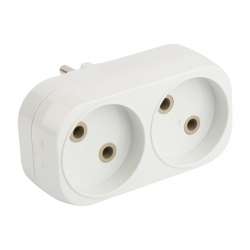 Разветвитель 2 гн. б/з плоский 6А 250B EKF PROxima