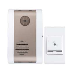 Звонок беспр. на батарейках 003 (бел.-сер. 36 мелод. с индик. 2х1,5В АA дист. 80м.) EKF Basic