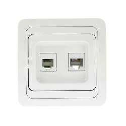 Розетка RJ-45+Phone бел. Лондон EKF PROxima
