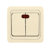 Лондон Выключатель 2-клавишный с индикатором 10А бежевый EKF PROxima