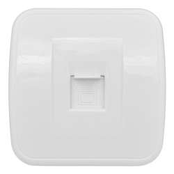 Минск Розетка RJ-45 1-местная, ОП 1А, 120В, белая EKF Basic