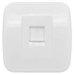 Минск Розетка Phone 1-местная ОП белая EKF Basic