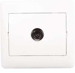Розетка TV 75Ом 1-мест. 5-862 Мгц бел. София EKF Simple