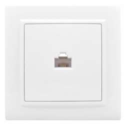 Минск Розетка RJ-45 1-местная СП белая EKF Basic