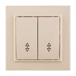 Выключатель 2-кл. СП проходной 10А бежевый Минск EKF