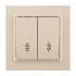 Выключатель 2-кл. СП проходной 10А бежевый Минск EKF