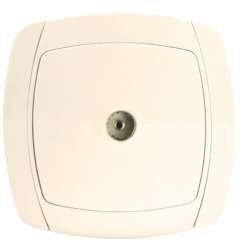 Париж Розетка TV 1-местная 75Ом 5-862МГц бежевая EKF Simple