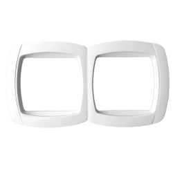 Париж Рамка 2-местная горизонтальная белая EKF Simple