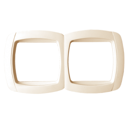 Париж Рамка 2-местная горизонтальная бежевая EKF Simple