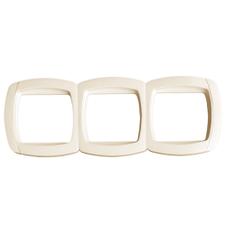 Париж Рамка 3-местная горизонтальная бежевая EKF Simple