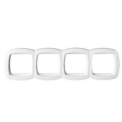 Париж Рамка 4-местная горизонтальная белая EKF Simple