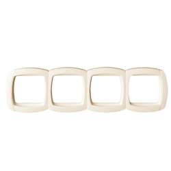 Париж Рамка 4-местная горизонтальная бежевая EKF Simple