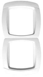 Париж Рамка 2-местная вертикальная белая EKF Simple