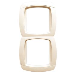 Париж Рамка 2-местная вертикальная бежевая EKF Simple