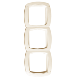 Париж Рамка 3-местная вертикальная бежевая EKF Simple