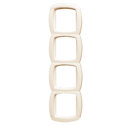 Париж Рамка 4-местная вертикальная бежевая EKF Simple