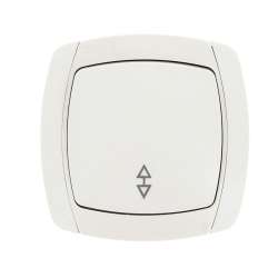 Париж Выключатель проходной 1-клавишный 10А белый EKF Simple