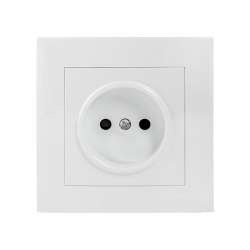 Валенсия розетка 1-местная б/з 10А белая с защ. штор. EKF PROxima