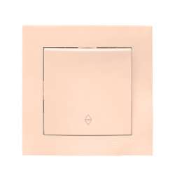 Валенсия выключатель 1-кл. 10А кремовый проходной EKF PROxima