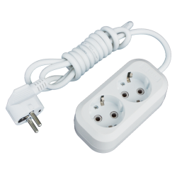 Удлинитель "Эксперт" 2 гнезда 2 метра 16А/3,5кВт с заземлением ПВС 3х1 EKF PROxima