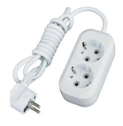 Удлинитель "Стандарт" 2 гнезда 10 метров 10А/2,2кВт с заземлением ПВС 3х0,75 EKF PROxima